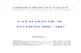 CATALOGO NR. 30 INVERNO 2006 - 2007 - gallinimusica.it · Una raccolta di scritti di Ronga pubblicati sul ‘Corriere della Sera’ negli anni ‘50 e ‘60. Vari gli argomenti: da
