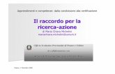 Il raccordo per la ricerca -azione - usp.pesarourbino.it STUDI/TESTA/APPRENDIMENTI/Il... · M. Pellerey, in, Le competenze individuali e il portfolio, La Nuova Italia, Scandicci,