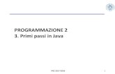 PROGRAMMAZIONE 2 3. Primi passi in Java - Persone - …pages.di.unipi.it/gadducci/PR2-17/PR2-17-003.pdf · 2017-09-24 · PROGRAMMAZIONE 2 3. Primi passi in Java ... { cnt = 0; }