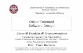 Object Oriented Software Design - Distributed Systems Groupromanop/files/TdP/ObjectOrientedDesign.pdf · Object Oriented Software Design ... Principi di base dell’orientazione agli