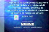 Presentazione di PowerPoint · inceneritore di Giarizzoleche servirà la cittàdi Trieste fino alla fine del 1999. ... l’archiviazione e la presentazione dei dati in formato tabellare