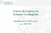 Corso di Laurea in Scienze Geologiche - Università di Paviageologia.unipv.it/wp-content/uploads/2017/09/Presentazione-III... · Prova Finale (Tesi) 5 Insegnamenti a libera scelta