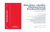 Diritto delle Relazioni Industriali -  · Diritto delle Relazioni Industriali si impegna a procedere alla selezione qualitativa dei materiali pubblicati sulla base di un metodo di