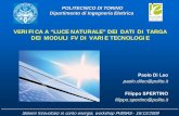 VERIFICA A “LUCE NATURALE” DEI DATI DI TARGA DEI … V2.pdf · Sequenza tradizionale dal SG-Si alla cella: Sistemi fotovoltaici in conto energia, workshop PVENAS - 16/12/2009