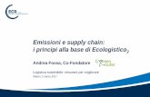 Emissioni e supply chain: i principi alla base di ... · Logistica sostenibile: misurare per migliorare 2 L’impronta ecologica calcola l’ammontare di superficie necessario a sostenere
