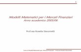 ModelliMatematiciper i MercatiFinanziari - UniBG del portafoglio.pdf · Rischio di mercato -“L’economia del mercato mobiliare” /Pier Luigi Fabrizi. Egea 2003 (Capitoli 9,10,11,12)