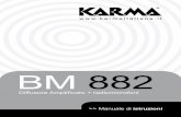 BM 882 - scavino.it · La Karma Italiana srl, allo scopo di migliorare i propri prodotti, si riserva il diritto di modificare le caratteristiche siano esse tecniche o estetiche, in