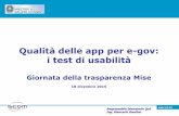 Qualità delle app per e-gov: i test di usabilità · Responsabile laboratorio QoS slide 1 di 19 Ing. Giancarlo Gaudino Qualità delle app per e-gov: ... realizzazione di un tool