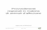 Provvedimenti regionali in materia di animali d’affezione · pag. 3 di 55 PIEMONTE Legge Regionale 7 aprile 2000, n.39 “Cimiteri per animali d’affezione” Pag. 29 Regolamento