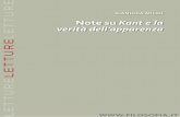 Note su Kant e la verità dell’apparenza · za, in origine contributo al volume, curato da G. Vattimo e P.A. Rovatti, Il pensiero debole, uscito nel 1983.3 La prima considerazione
