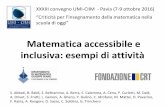 Matematica accessibile e inclusiva: esempi di attività · F. Raina, A. Rongoni, D. Sasso, C. Soldera, G. Trinchero . Progetto di ricerca «Metodologie, tecnologie, materiali e attività