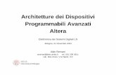 Architetture dei Dispositivi Programmabili Avanzati Alteradrossi/Dida01/lezioni/advanced... · 3 D.E.I.S. Università di Bologna Tools di progetto per dispositivi FPGA Altera qQuartus