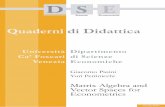 Quaderni di Didattica - Unive fileI Quaderni di Didattica sono pubblicati a cura del Dipartimento di Scienze Economiche dell’Università di Venezia. I lavori riflettono esclusivamente