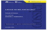 LEGGE DI BILANCIO 2017 - brochesia.com · -universitario, sostegno didattico e ... fabbisogno sanitario nazionale standard e quota vincolata al finanziamento di specifici fondi e