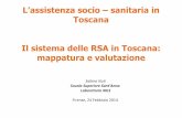 L’assistenza socio –sanitaria in Toscana Il sistema delle ... MES... · determinanti dei costi Diversi portatori di interesse ... B. Organizzazione dei servizi ... RSA - Analisi