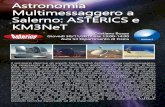 Astronomia Multimessaggero a Salerno: ASTERICS e KM3NeT · Il seminario descrive gli aspetti fondamentali dell'astronomia multimessaggero , che rappresenta il punto G·LQFRQWUR tra