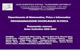 Dipartimento di Matematica, Fisica e Informatica ... FISICA Documento comune Anno Scolastico 2015-2016