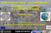 Il terremoto oggi: un’emergenza di comunicazione? Il caso ...geo.geoscienze.unipd.it/sites/default/files/Bardolino2012_Festival... · Il terremoto de L’Aquila è pari a ca. 40.000