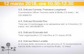 La relazione di tirocinio - cittastudi.org · 12 marzo 2018, ore 10.30-12.30 A.S. Dott.ssa Carmela, Francesca Longobardi Coordinatore Ufficio Tirocinio sede di Biella (12 mesi)