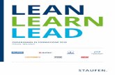 LEAN LEARN LEAD - staufen.it · massimizzare le prestazioni degli impianti produttivi e migliorare ROI e Payback ... CARATTERISTICHE E METODI DELLA PRODUZIONE SNELLA CORSI DI ORMAZIONE
