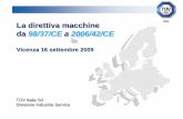 La direttiva macchine da 98/37/CE a 2006/42/CE - necsi.it · TÜV Italia s.r.l. • Akademie 10 Principali innovazioni / modifiche rispetto alla Direttiva 98/37/CE Modifiche alla