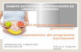 La dieta nel diabete pregravidico e gestazionale: … del programma nutrizionale Il Diabete in gravidanza DIABETE GESTAZIONALE è una condizione caratterizzata da valori di glicemia