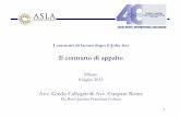 I contratti di lavoro dopo il Jobs Act - ASLA Italia · Ai fini della applicazione delle norme contenute nel presente titolo, il contratto di appalto, stipulato e regolamentato ai