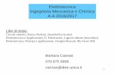 Elettrotecnica Ingegneria Meccanica e Chimica A.A 2016/2017people.unica.it/barbaracannas/files/2017/02/Introduzione.pdf · Circuiti elettrici, Renzo Perfetti, Zanichelli (circuiti)