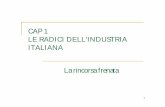 CAP 1 LE RADICI DELL’INDUSTRIA ITALIANA La rincorsa frenata · Elementi comuni di queste crisi (1887-94, 1907, 1914, ... La nascita e il consolidamento del sistema industriale italiano