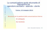Strumenti per la gestione della comunicazione internaopicomo.it/documenti/dott_Colombo_organizzazione_2011.pdf · Strumenti per la gestione della comunicazione interna: il colloquio