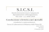 Conduzione elettrica nei metalli - Arturo Stabile · Arturo Stabile - 9/12/2008 S.I.C.S.I. VIII a.a. 2008/2009 Conduzione elettrica nei metalli - Corso di Laboratorio di Didattica