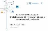 La norma UNI 11522: Installazione di rivelatori di gas e ... · La norma UNI 11522: Installazione di rivelatori di gas e monossido di carbonio Fabio Pedrazzi -ANIE Bologna, 23/10/2014