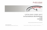 CATALOGO CORSI 2017 - verifiche.info Corsi 2017_AuditinItaly... · - COD2-2017*- Anticorruzione e Trasparenza – L. 190/2012, PNA e Decreti attuativi per società private - COD3-2017