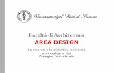 Facoltà di Architettura AREA DESIGN - liceocastelnuovo.gov.it · Design. Ruolo sociale del progetto nella scelta degli ambiti operativi, anche alternativi alla logica strettamente