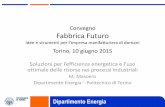 Convegno Fabbrica Futuro - este.it · Esempio di definizione di SEC 12. Dipartimento Energia Tecniche utilizzabili per l’efficienza energetica a livello di impianto • ENEMS (Energy