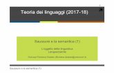 Teoria dei linguaggi (2017-18) - Università di Roma lez 11... · Saussure, spesso celata dietro le pagine del Cours. Benveniste, Lucidi, Frei, Rudolf, Hjelmslev e poi ancora Godel,