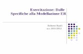 Esercitazione: Dalle Specifiche alla Modellazione ERart.uniroma2.it/basili/didattica/DKBs1/000_dalla_specifica_all_er.pdf · Specifiche alla Modellazione ER Roberto Basili a.a. 2011/2012