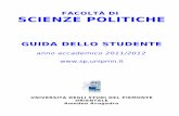FACOLTÀ DI SCIENZE POLITICHE - old.sp.unipmn.itold.sp.unipmn.it/facolta/corsi/anno1112/guide/guidaStudente2011... · Ricerche Economiche e Sociali di Cagliari e il Laboratorio di