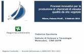 Processi innovativi per la produzione di chemicals di ... · una trasformazione chimica (process intensification) ... O n OCH 3 + G l i cerol o + T M P o gl i cerol o CH 2 O CH 2