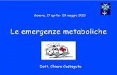 Le emergenze metaboliche - oeige.com · Poliuria e polidispia HHS. Anziani, DM 2 Insorgenza graduale Poliuria e polidispsia Sintomi neurologici (ottundimento, segni focali, convulsioni)