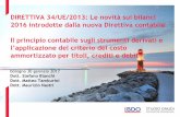 DIRETTIVA 34/UE/2013: Le novità sui bilanci 2016 ... · l’applicazione del criterio del costo ammortizzato per titoli, crediti e debiti Bologna 30 gennaio 2017 ... per la definizione