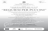 Venerdì 29 novembre 2013 ore 21,15 Auditorium di San ... per Puccini... · Auditorium di San Romano- Lucca “REQUIEM PER PUCCINI” Dedicato a Giacomo Puccini nell’89° anniversario