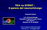 TEA vs STENT : il parere del neurochirurgo - Pasquale Caiazzo · 50% fino all’1% per stenosi dell’ICA tra il 50 e ... occlusione carotide controlaterale, ... diabete • Piu frequenti