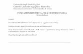 Università degli Studi Cagliari Corso di Laurea in ...people.unica.it/brunoleban/files/2012/04/Leban-Fondamenti-di... · Elementi di Dinamica ... parlare di biomeccanica. ... Leban