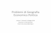 Problemi di Geografia Economico Politica - 7.pdf · orientale e dell'Asia, diretti verso l'Europa, il Nord America e alcuni Paesi asiatici sviluppati (primo fra tutti il Giappone).