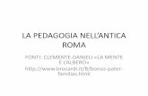 LA PEDAOIA NELL’ANTIA ROMA - pensarecapire.altervista.orgpensarecapire.altervista.org/alterpages/files/LAPEDAGOGIANELLANTIC... · 753 a.c. •anno della fondazione di roma dal 753