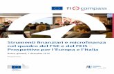 Strumenti ˜nanziari e micro˜nanza nel quadro del FSE e del ... · PDF filenell’attuazione di strumenti finanziari (inclusa la microfinanza) ... con presentazione di case-study