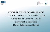 COOPERATIVE COMPLIANCE G.A.M. Torino 16 aprile 2018 Gruppo ... · Gruppo di Lavoro 231 e controlli societari ... cultura aziendale improntata a principi di ... SLIDE 12 16 APRILE