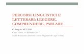 PERCORSI LINGUISTICI E LETTERARI: LEGGERE, …api.org.za/wp-content/uploads/2017/02/Boccaccio-Percorsi-linguist... · confronto della poesia con altri testi di Montale . 2.1 Nuove
