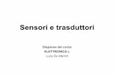 Dispense del corso ELETTRONICA L - masetti/Dida07/Lucidi/Sensori.pdf · Sistemi di controllo e misura sistema, impianto, processo sensore attuatore Interferenza condizio-namento del